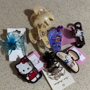 8 hair clips bundle